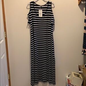 NWT Relaxx Nautical Style Womens Maxi Dress. 3X.​​​​​​​​​​​​​​​​​​​​